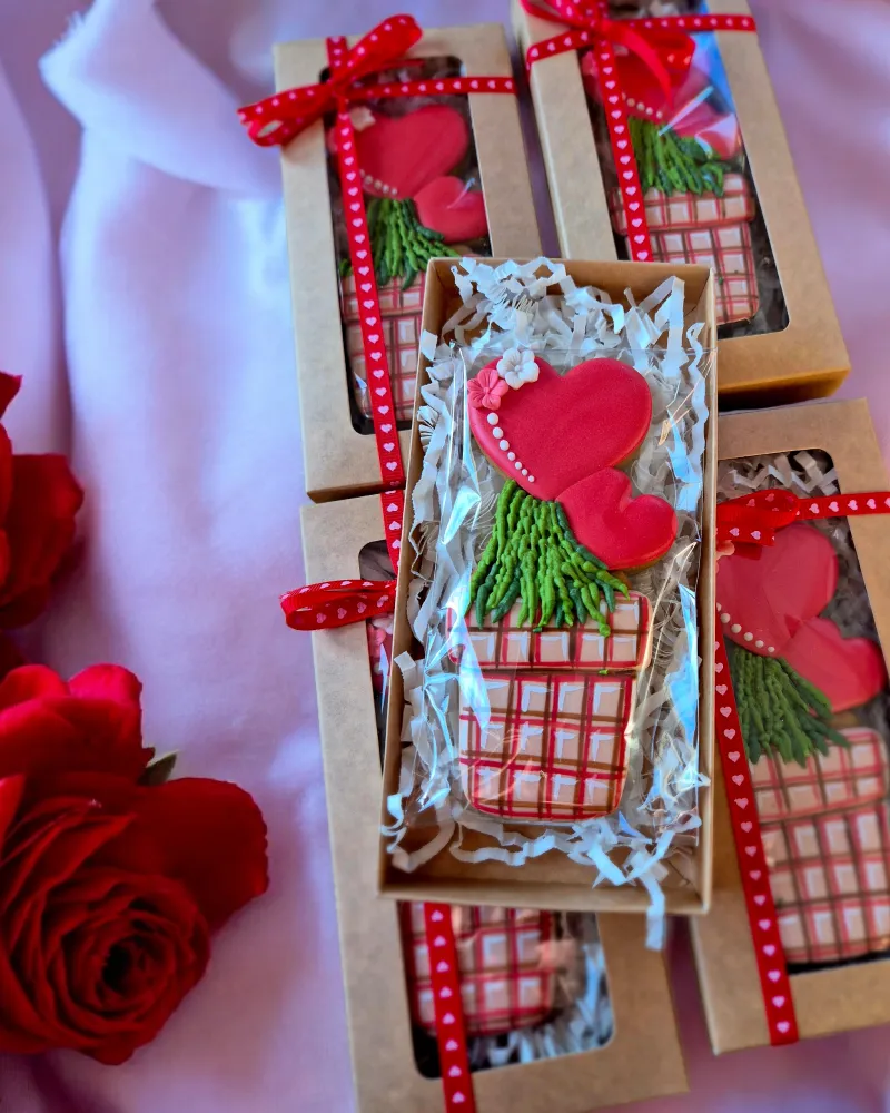 Dekoruoti meduoliniai plokštieji sausainiai MEILĖ