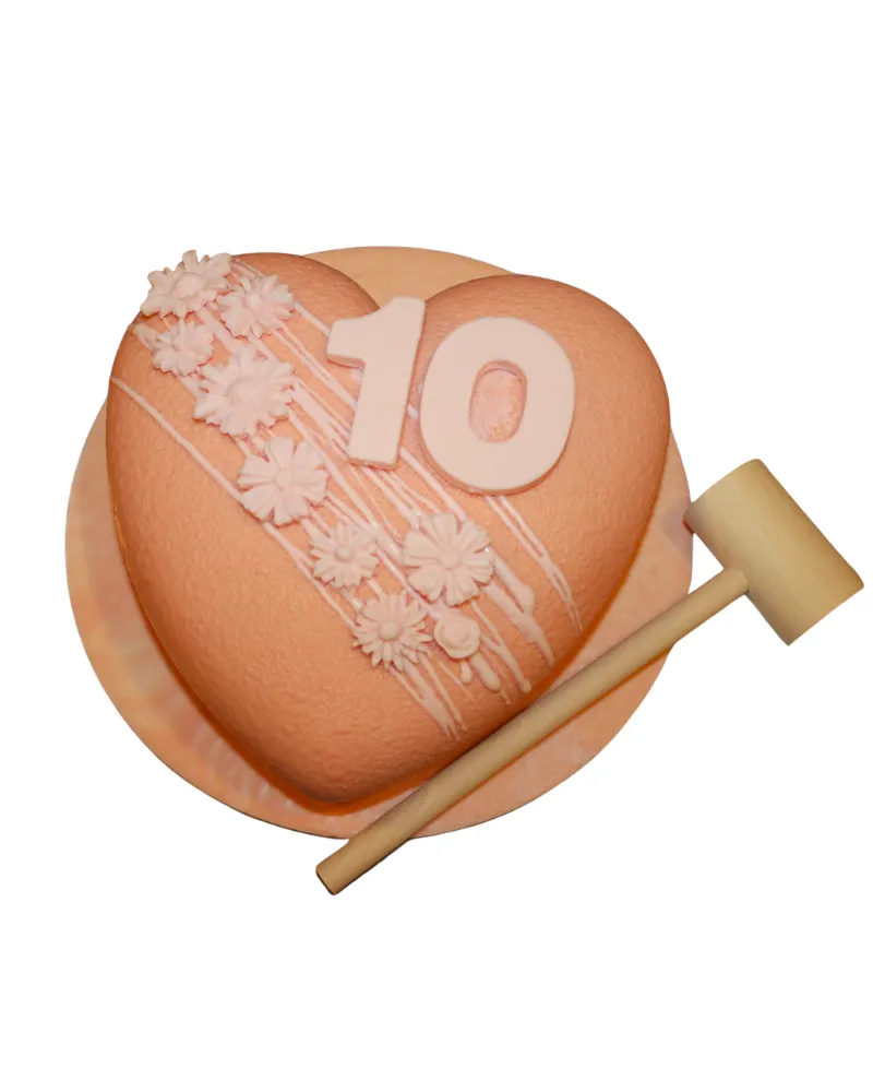 Daužomas tortas  ŠIRDELĖ