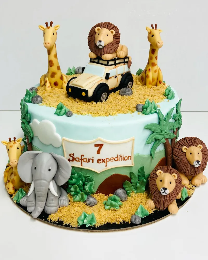 Vaikiškas tortas DŽIUNGLIŲ GYVŪNAI