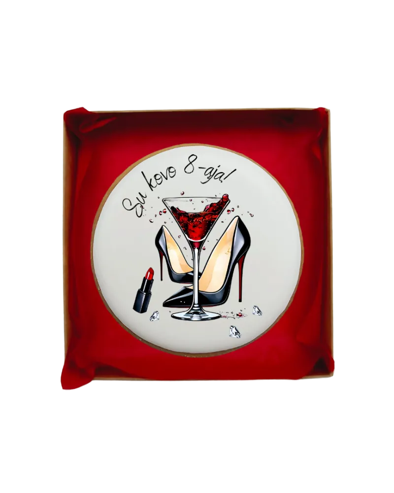 Dekoruotas meduolinis sausainis „Moters diena 6” 1vnt.