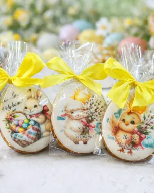 Velykiniai kiaušiniai su sveikinimu