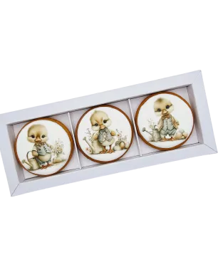 Dekoruoti meduoliniai sausainiai „Velykos 14“ 3 vnt.