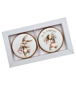 Dekoruoti meduoliniai sausainiai „Velykos 9“ 2vnt.