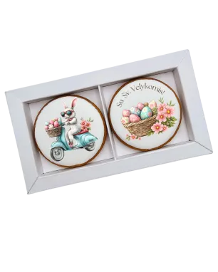 Dekoruoti meduoliniai sausainiai „Velykos 3“ 2vnt.