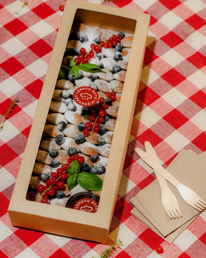 MINI BLYNELIAI su cukraus pudra, 100 vnt.