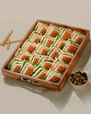 CLUB SANDWICH sumuštiniai su lašiša, 20 vnt.