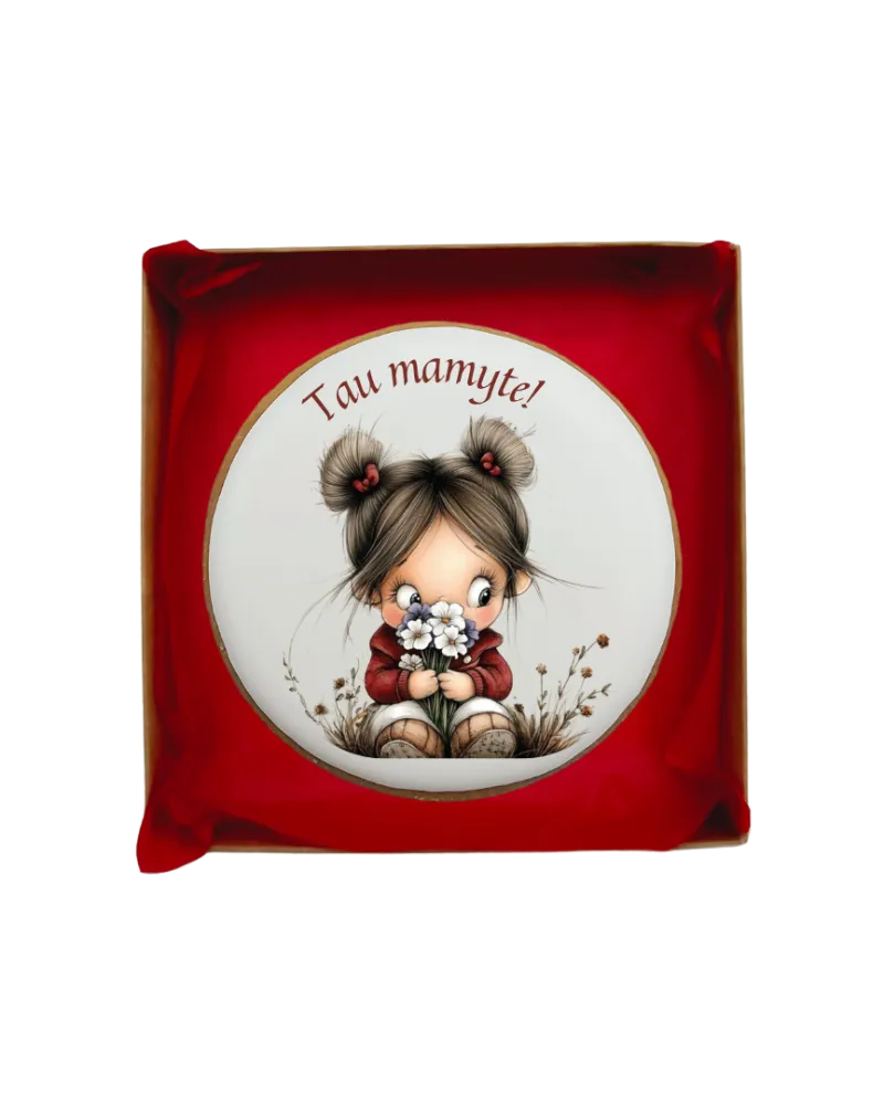 Dekoruotas meduolinis sausainis „Mamos diena6” 1 vnt.
