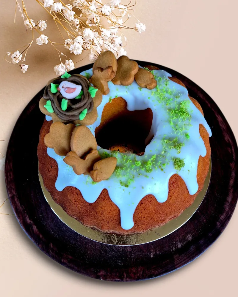 Jogurtinis šventinis medaus KEKSAS su žaliąja citrina