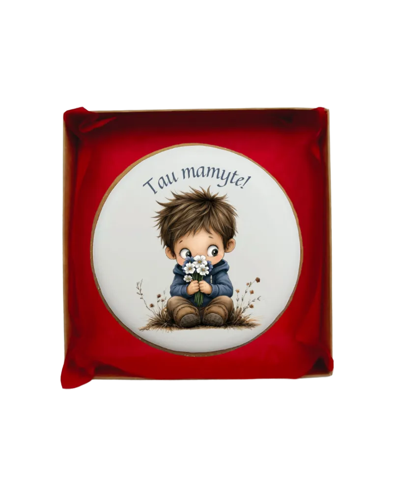 Dekoruotas meduolinis sausainis „Mamos diena12” 1 vnt.