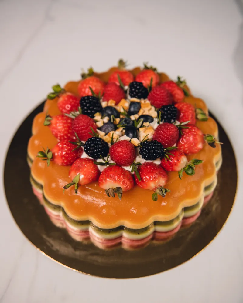 Natūralus želė tortas su vaisiais ir uogomis LUMA, ~2 kg