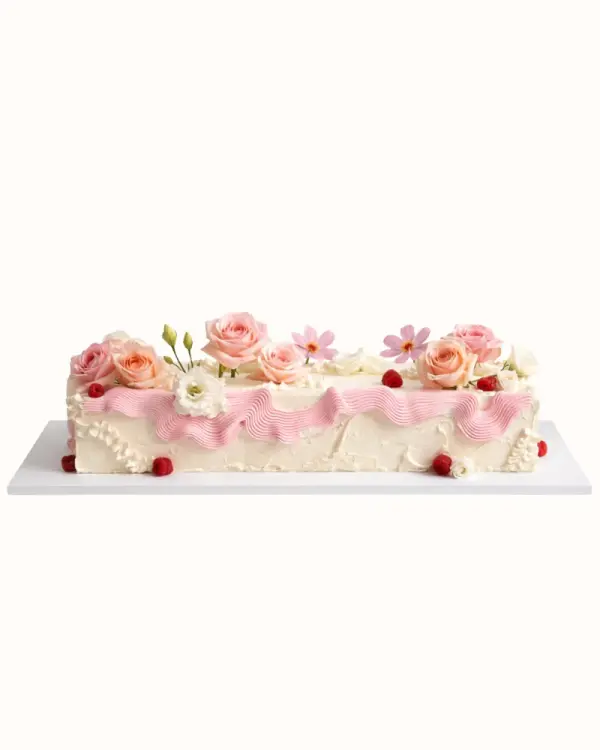 Pailgas tortas su gėlėmis (nuo 4 kg)