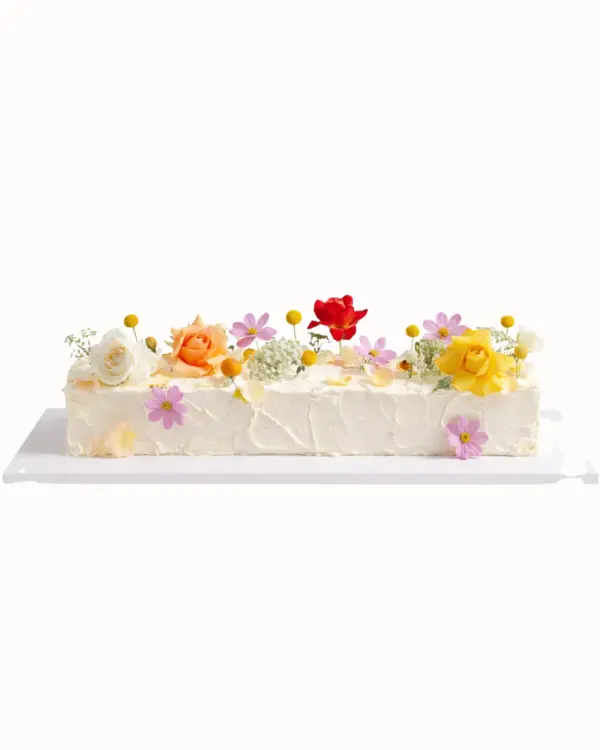 Pailgas tortas su gėlėmis (nuo 4 kg)