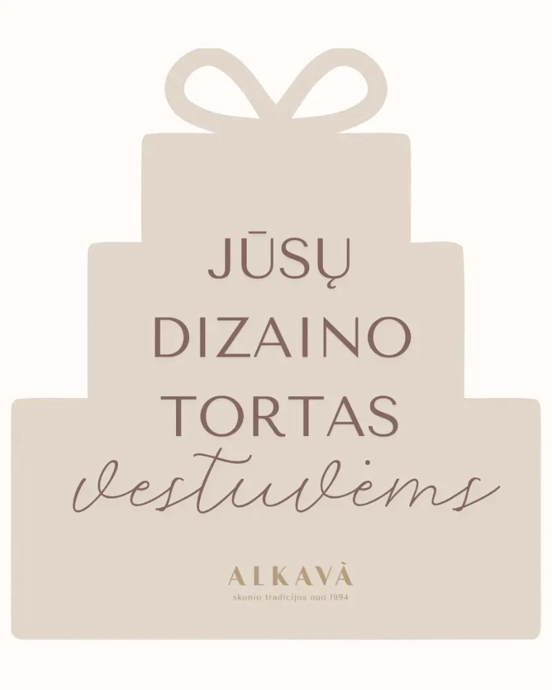 Individualaus puošimo tortas VESTUVĖMS (nuo 4 kg)