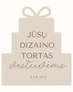 Individualaus puošimo tortas VESTUVĖMS (nuo 4 kg)