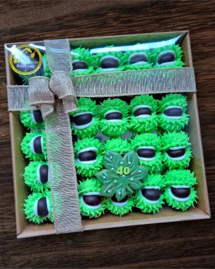 Meduolinė dovana 40 KAŠTONŲ ŽALIŲ (MAKSI)