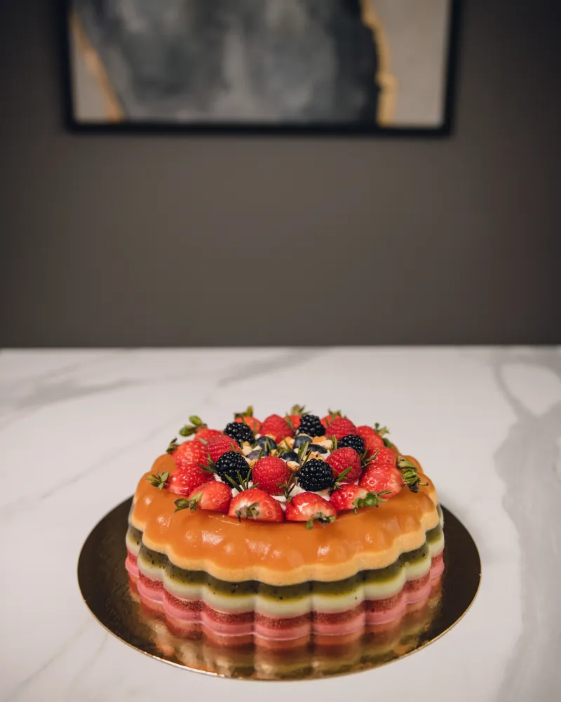 Natūralus želė tortas su vaisiais ir uogomis LUMA, ~2 kg