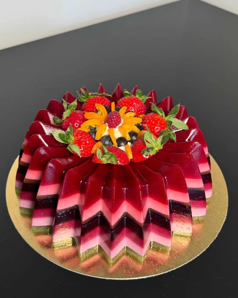 Natūralus želė tortas su vaisiais ir uogomis VĖTRA, ~2 kg