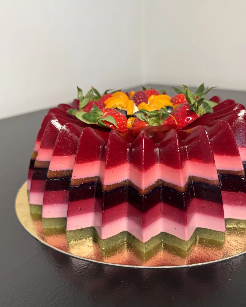 Natūralus želė tortas su vaisiais ir uogomis VĖTRA, ~2 kg