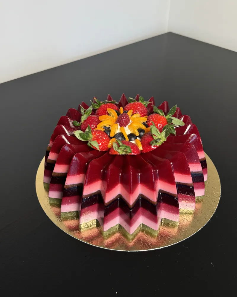 Natūralus želė tortas su vaisiais ir uogomis VĖTRA, ~2 kg