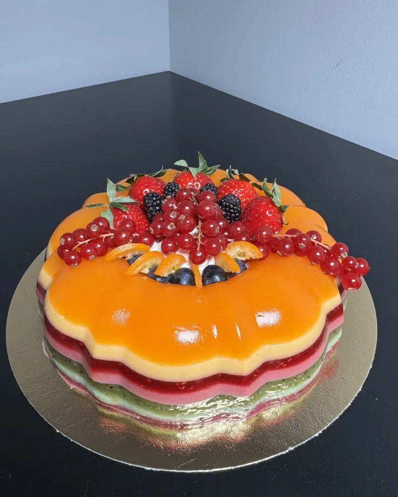 Natūralus želė tortas su vaisiais ir uogomis SOLIS, ~2 kg