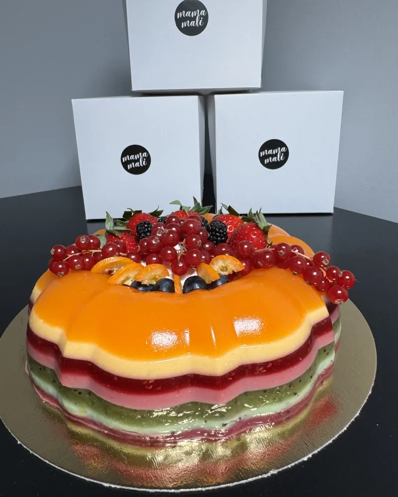 Natūralus želė tortas su vaisiais ir uogomis SOLIS, ~2 kg