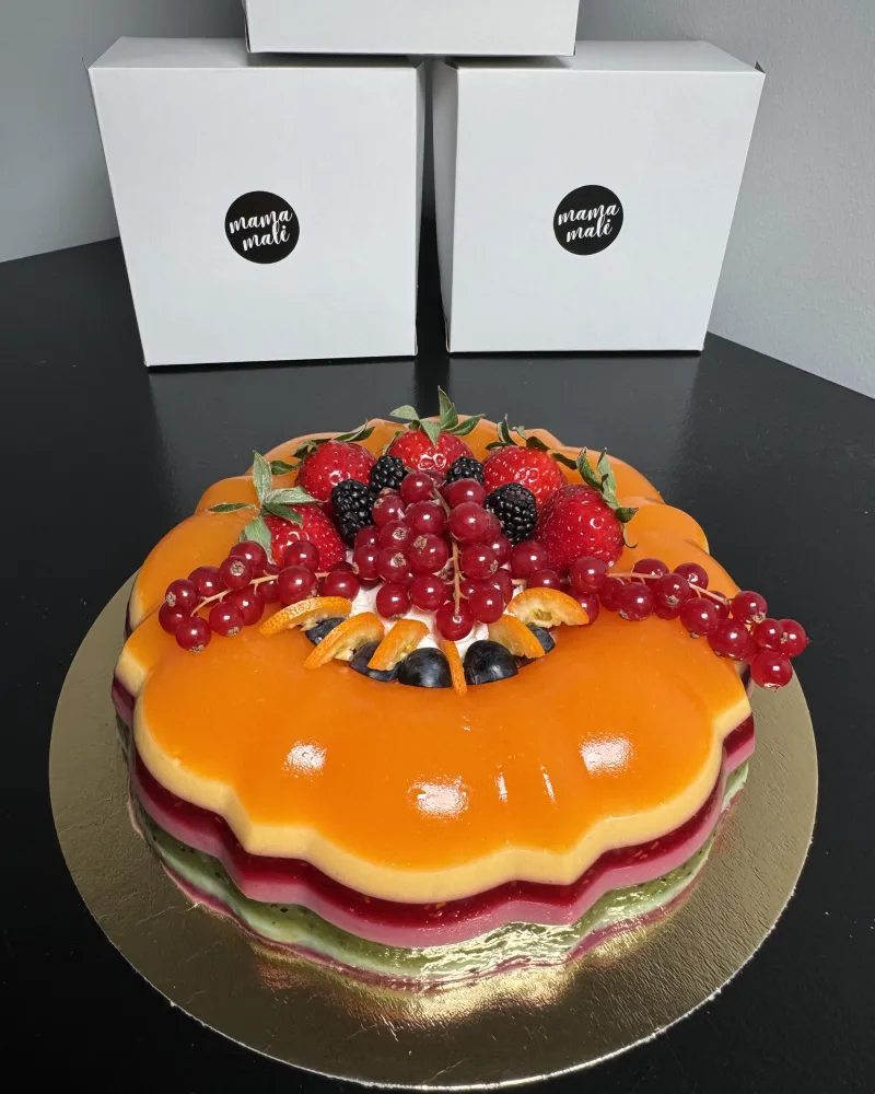 Natūralus želė tortas su vaisiais ir uogomis SOLIS, ~2 kg