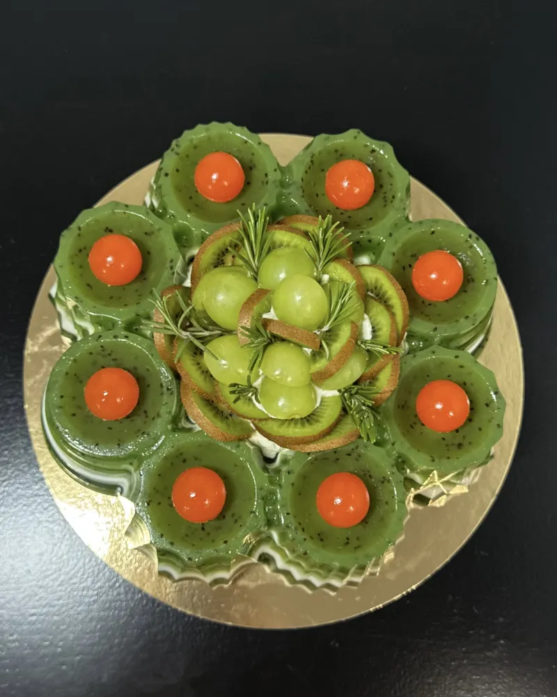 Natūralus želė tortas su vaisiais ir uogomis ŽALGIRIS, ~2 kg