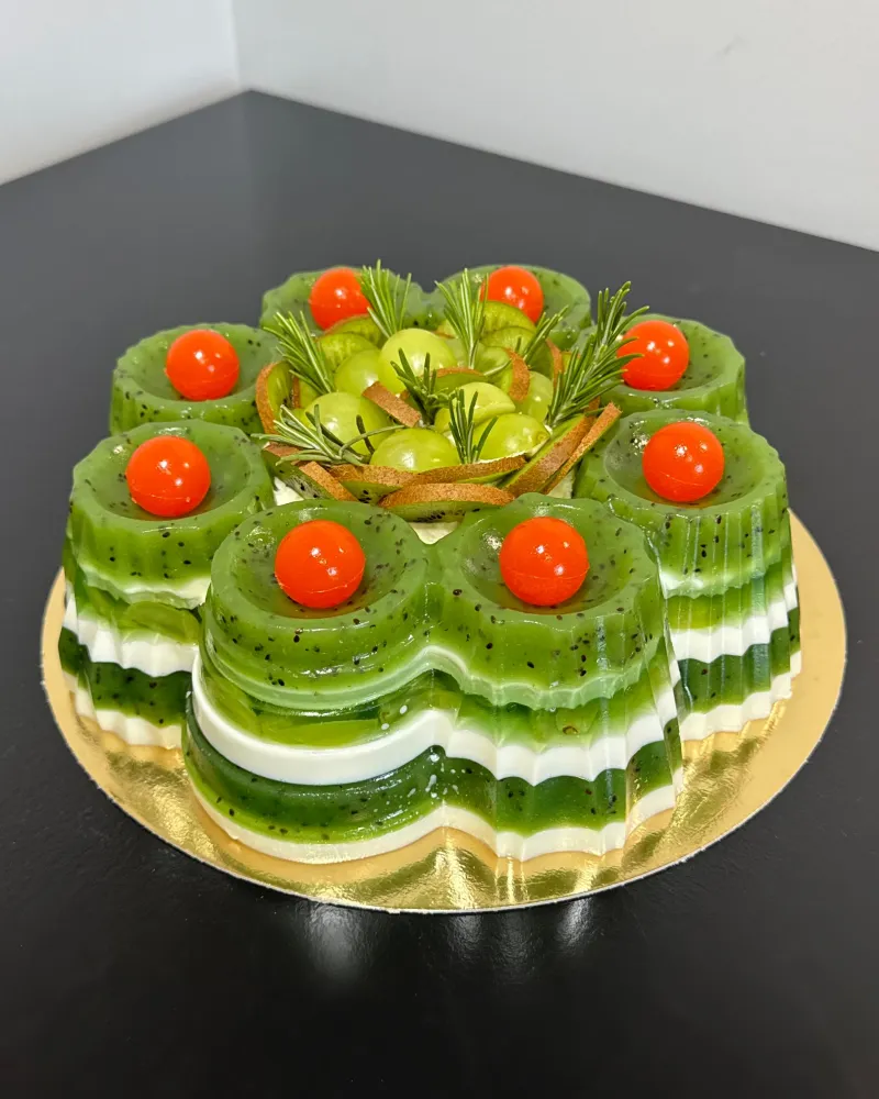 Natūralus želė tortas su vaisiais ir uogomis ŽALGIRIS, ~2 kg