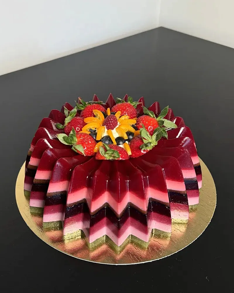 Natūralus želė tortas su vaisiais ir uogomis VĖTRA, ~2 kg