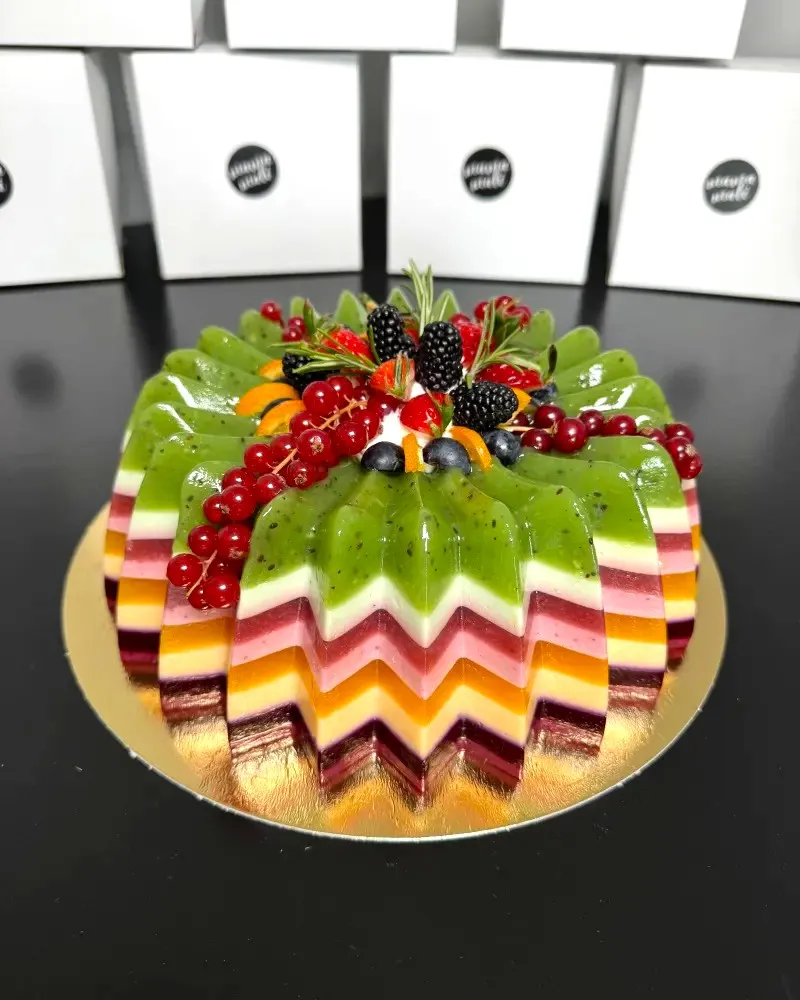 Natūralus želė tortas su vaisiais ir uogomis VĖTRA, ~2 kg