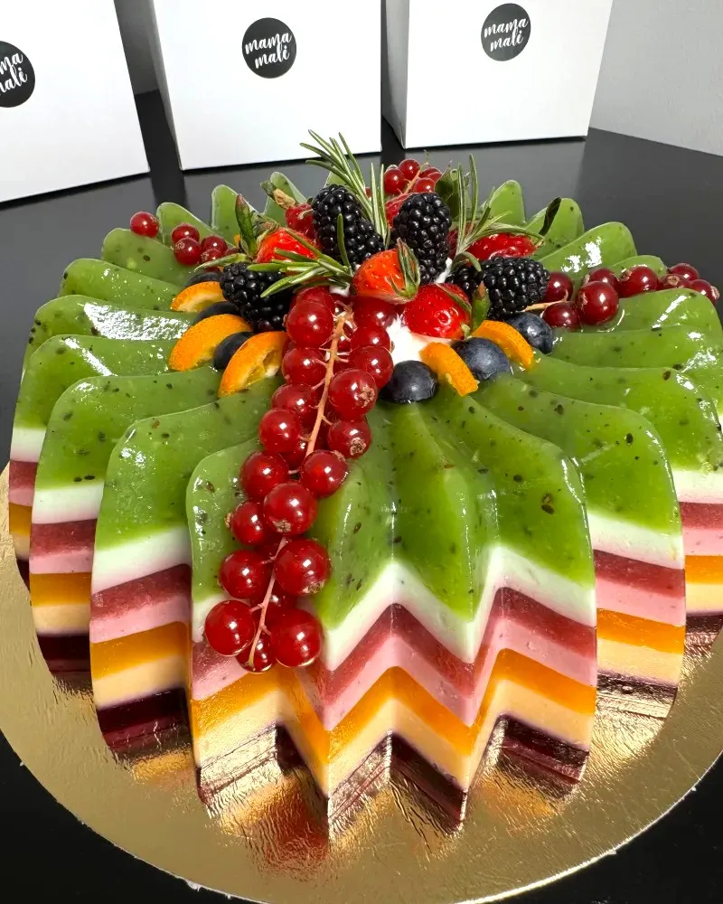 Natūralus želė tortas su vaisiais ir uogomis VĖTRA, ~2 kg