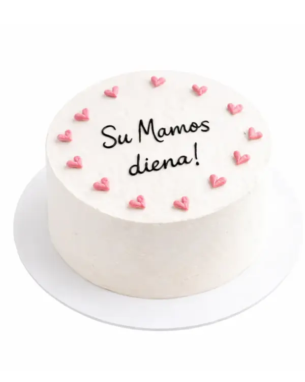 Tortas Mamos dienai su užrašu