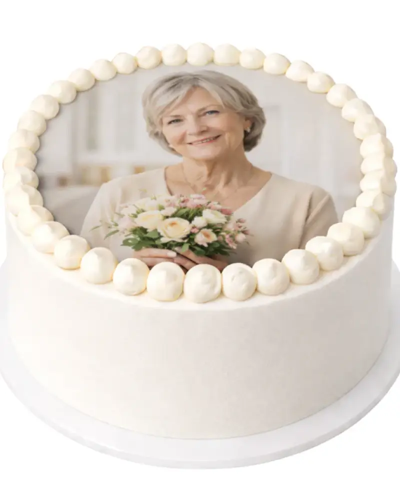 Apvalus tortas Mamos dienai su nuotrauka