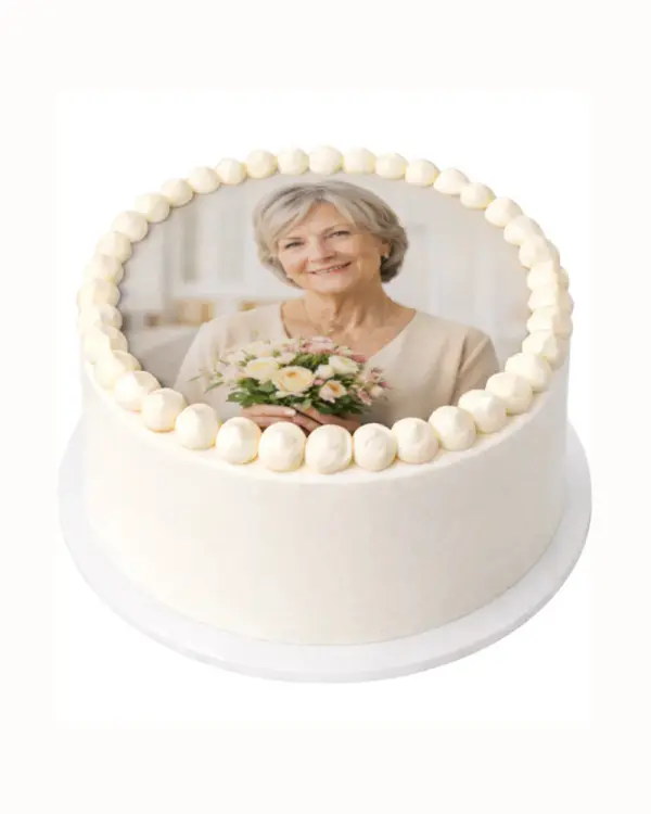 Apvalus tortas Mamos dienai su nuotrauka