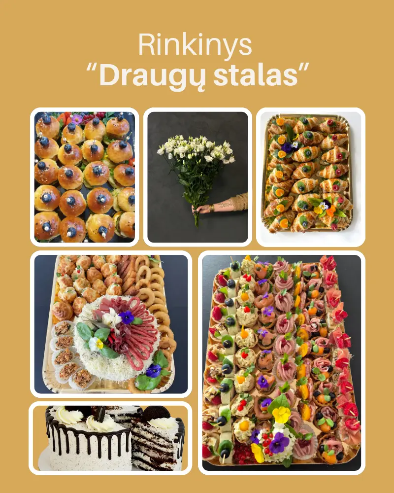 Gimtadienio rinkinys DRAUGŲ STALAS (10-15 asm.)