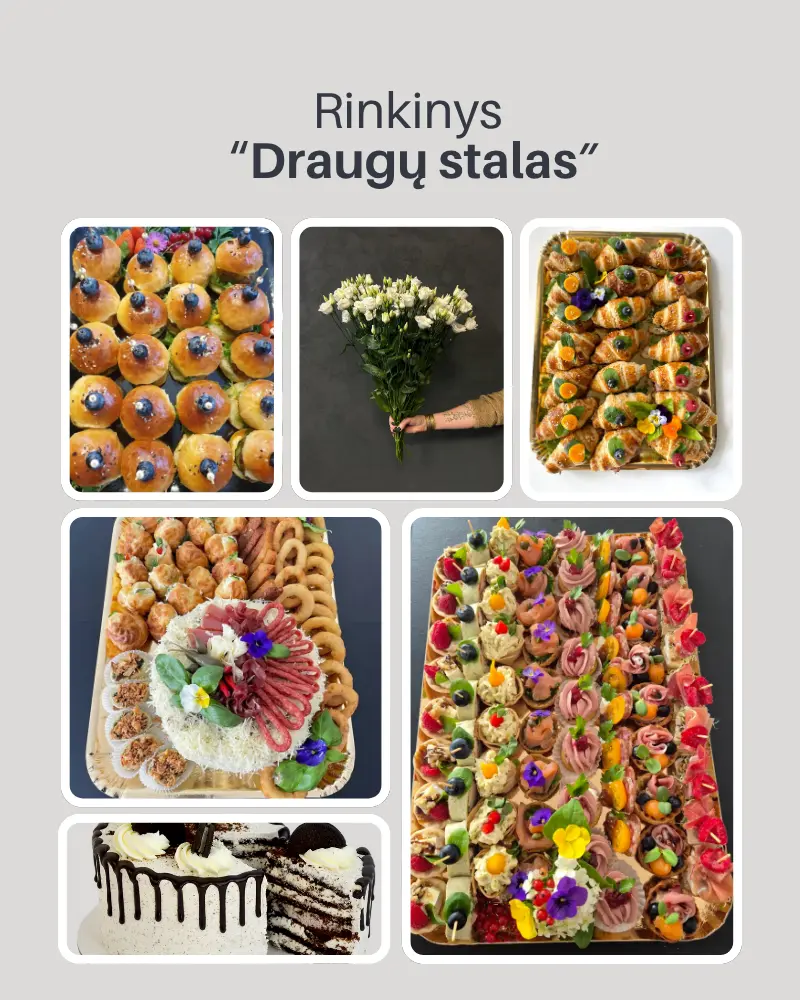 Gimtadienio rinkinys DRAUGŲ STALAS (10-15 asm.)