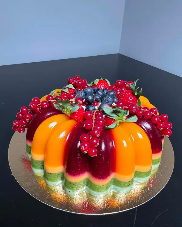 Natūralus želė tortas su vaisiais ir uogomis UNO, ~2 kg