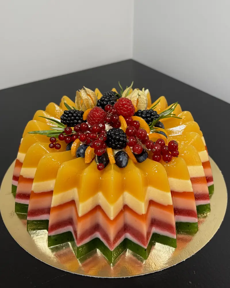 Natūralus želė tortas su vaisiais ir uogomis VĖTRA, ~3 kg