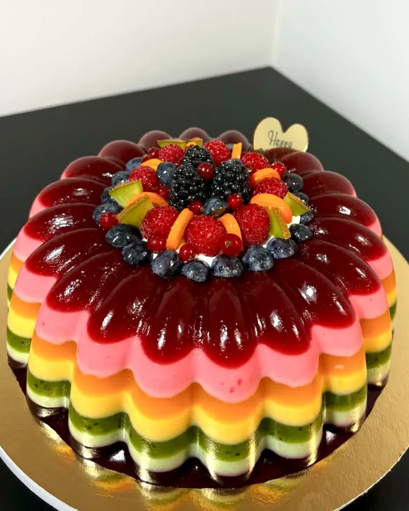 Natūralus želė tortas su vaisiais ir uogomis LOTUSAS, ~2,8 kg
