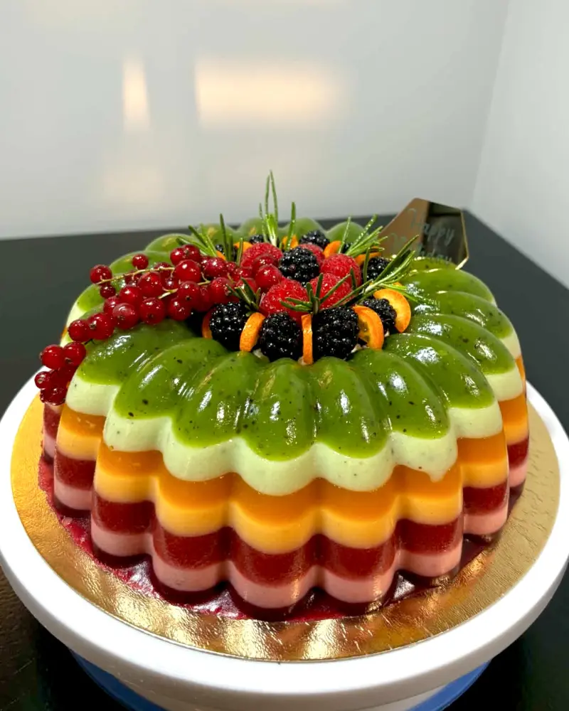 Natūralus želė tortas su vaisiais ir uogomis LOTUSAS, ~2,8 kg