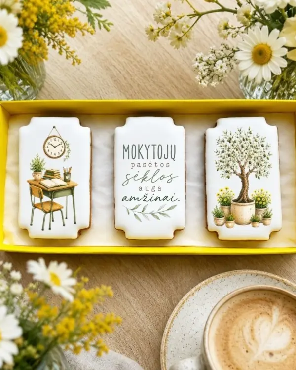 Dovana - meduolių rinkinukas „Mokytojų žiedai!”