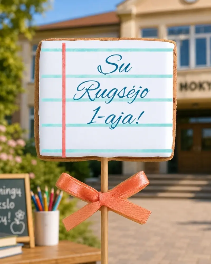 Sausainis "Mokyklinis sąsiuvinis - Labas, mokykla!”