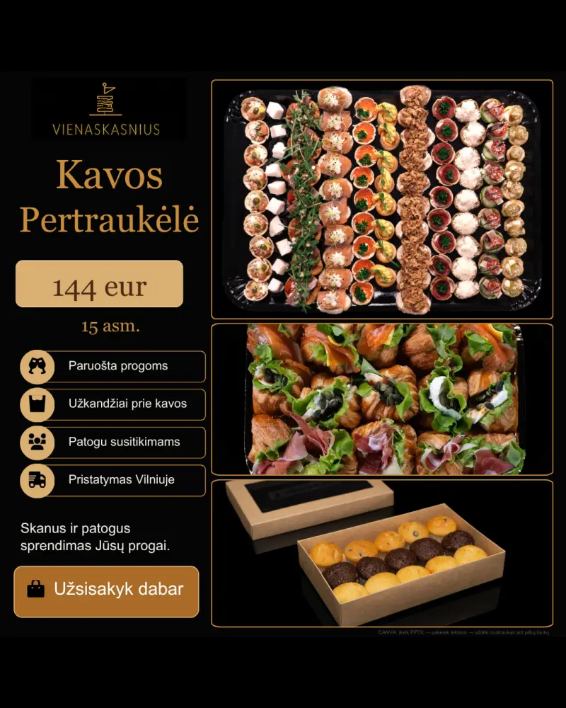 Kavos pertraukėlėms  (15 asm.)