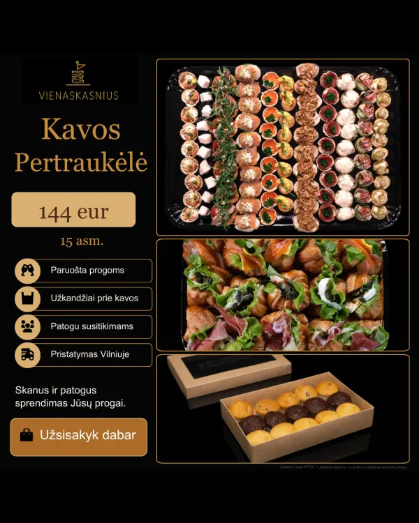Kavos pertraukėlėms  (15 asm.)