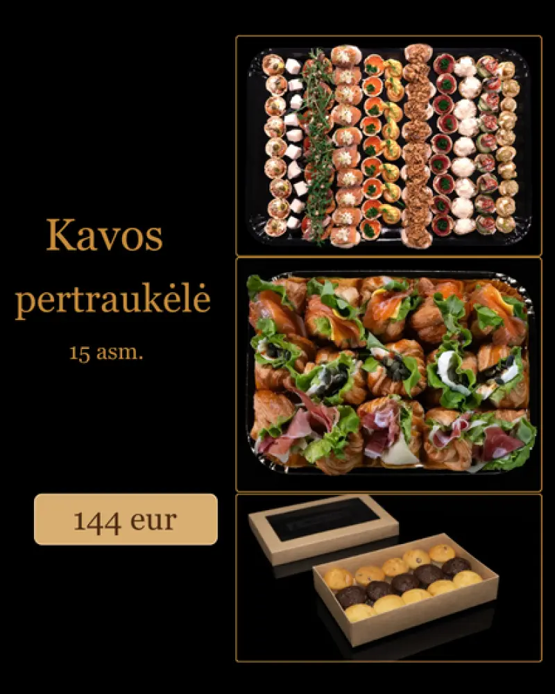 Kavos pertraukėlėms  (15 asm.)