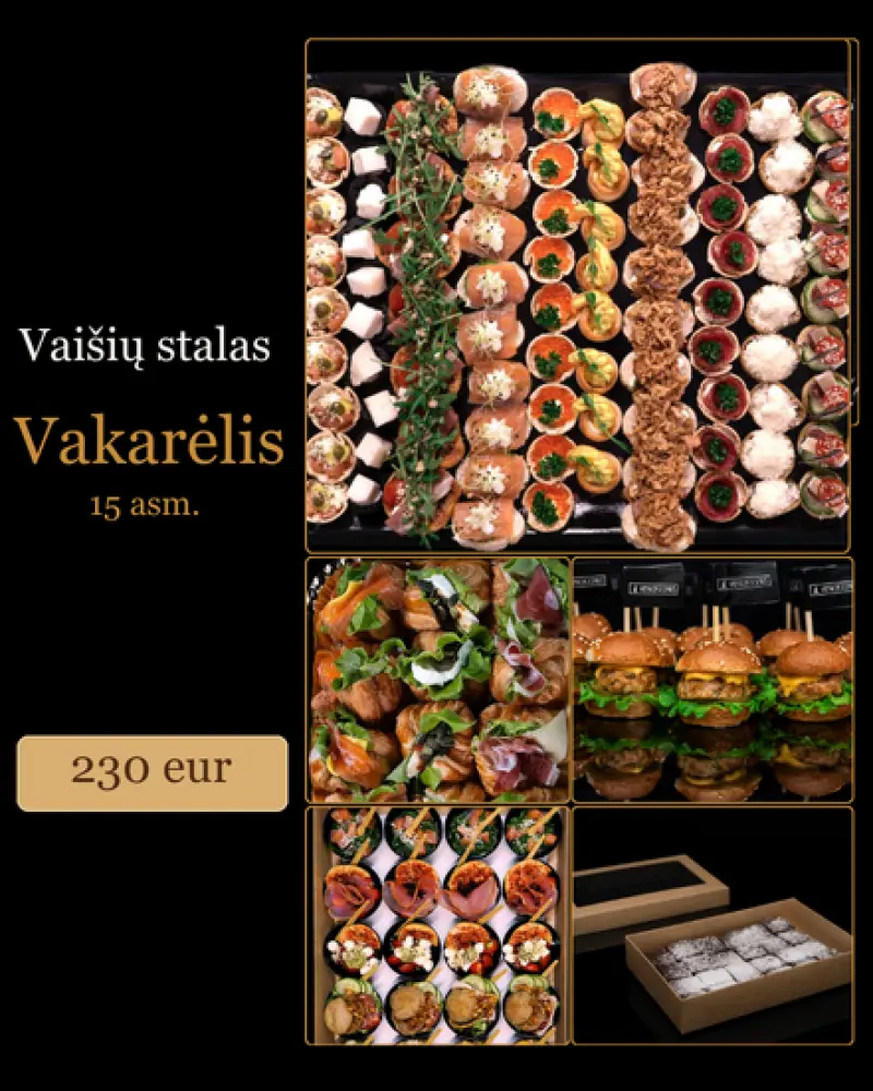 Vaišių stalas VAKARĖLIS, (15 asm.)