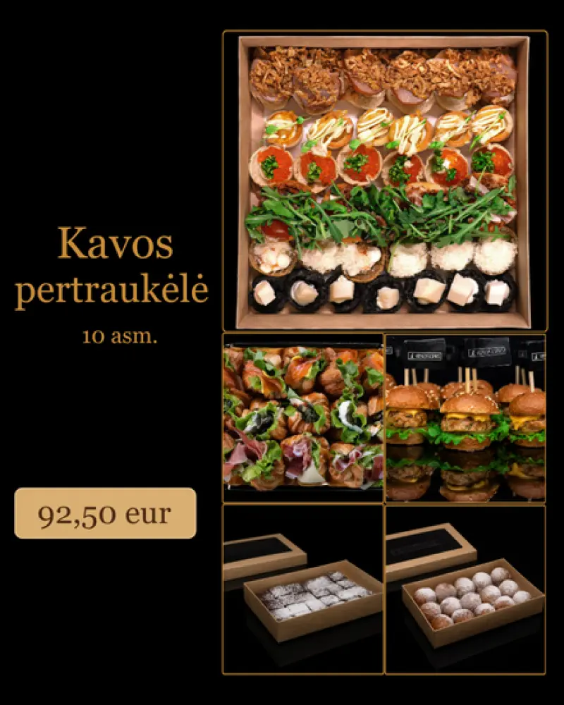 Kavos pertraukėlėms (10 asm.)