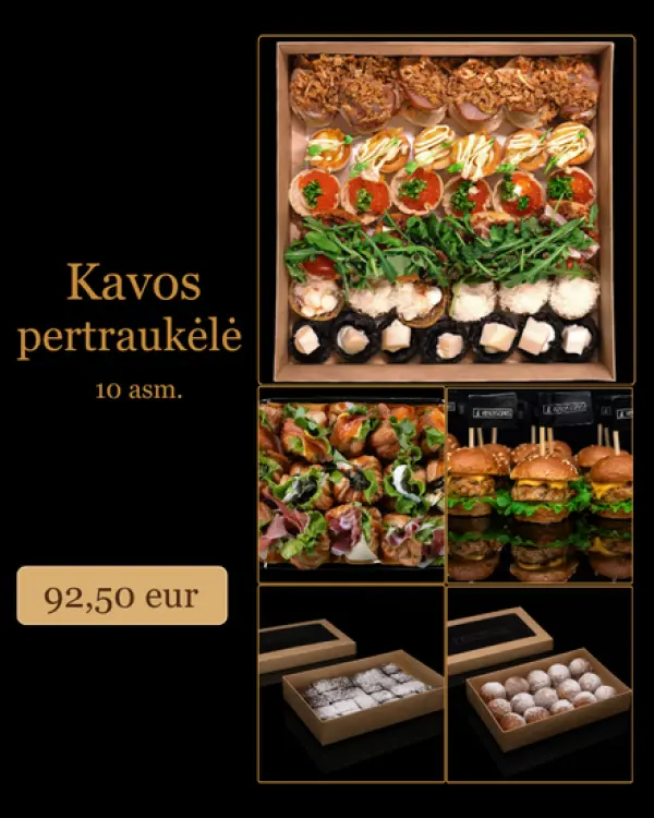 Kavos pertraukėlėms (10 asm.)