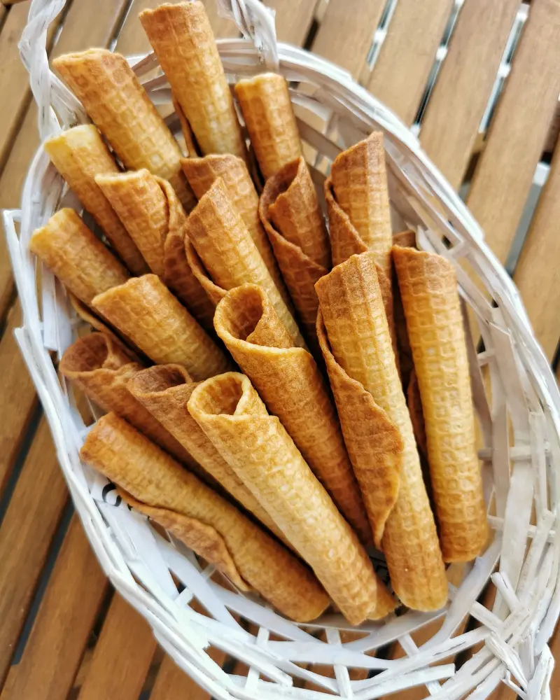Vafliukai iš migdolų miltų  (be glitimo), 100 g