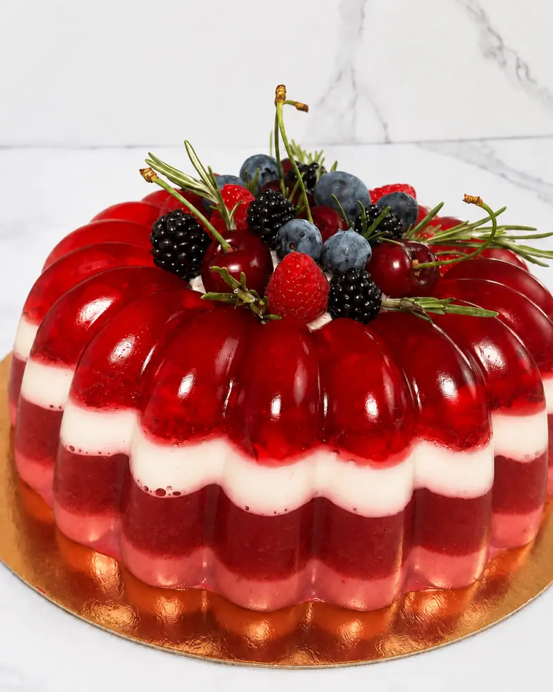 Natūralus želė tortas su vaisiais ir uogomis LOTUSAS, ~2,8 kg